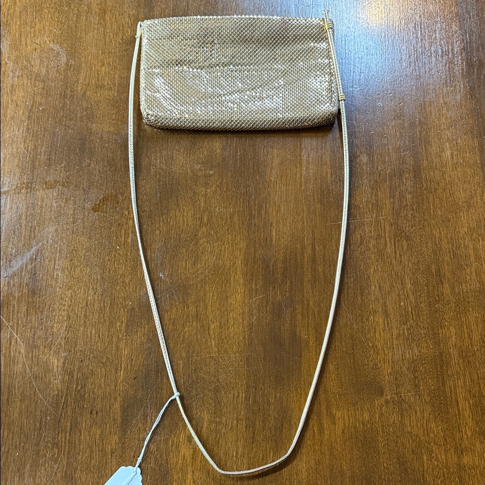 Whiting & Davis Gold Crossbody Bag